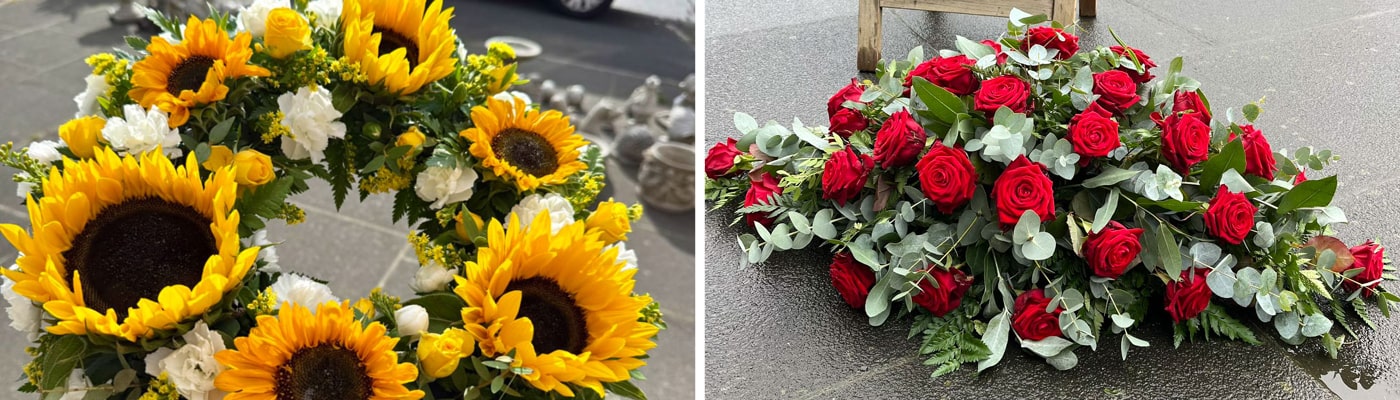 Funeral flowers from The Flower Cabin in Seaton Delaval