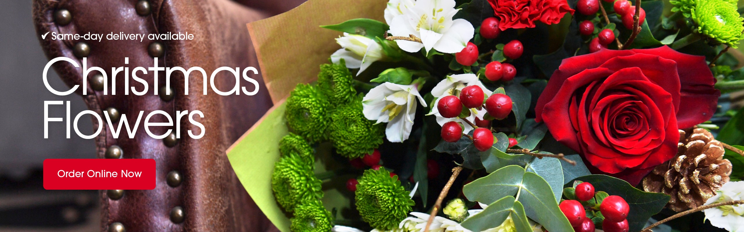 Seasonal bouquets from The Flower Cabin in Seaton Delaval offering same-day delivery