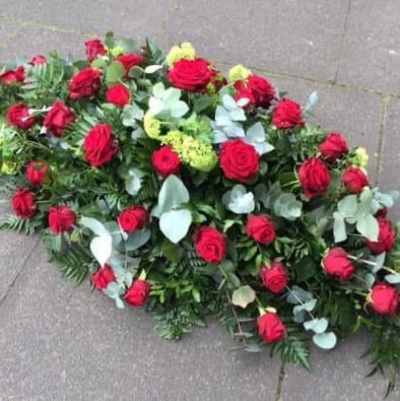 Red Rose Double Ended Spray - All rose coffin spray, available in a variety of colours.